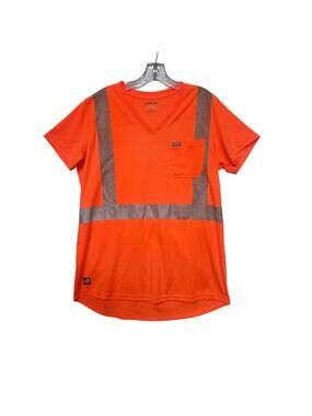 Ariat XL Men's Rebar Hi-Vis ANSI Safety Shirt Orange Single Pocket USA Made